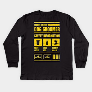 Funny Dog Grooming Gift For Dog Groomer Kids Long Sleeve T-Shirt
